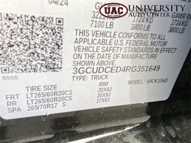 2024 Chevrolet Silverado 1500 Custom Trail Boss